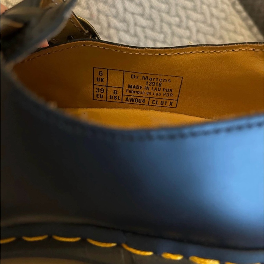 Dr. Martens Women Black Mary Jane Double-Strap Shoes - Picture 3 of 5